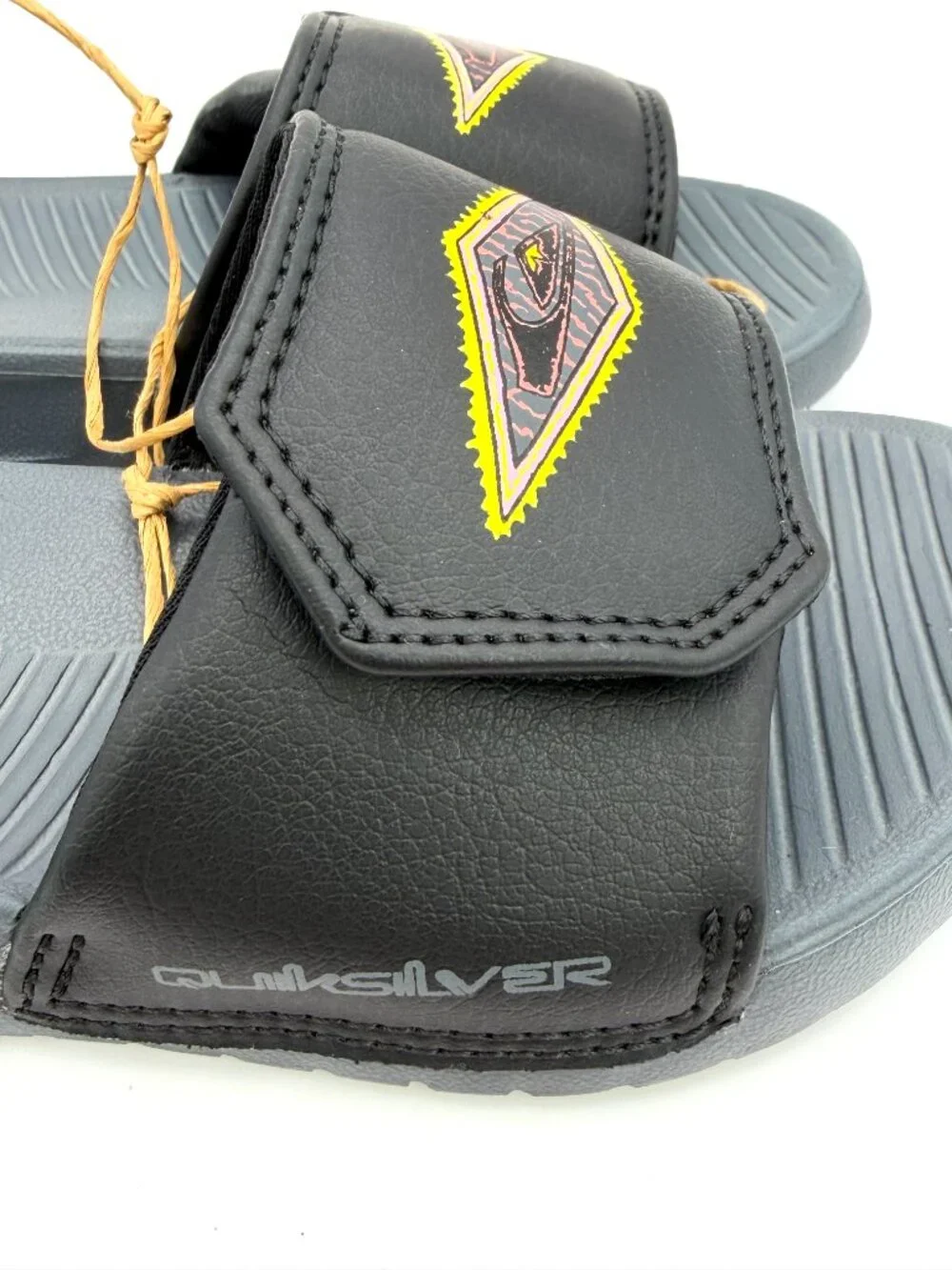 Quiksilver Bright Coast Adjust Boys Black Slide Sandals Little Kid US 11 NWT